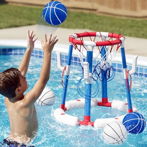 2-in-1 pool hoop and ring toss game