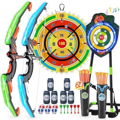 2 pack archery with 29 inch dart board and LED target