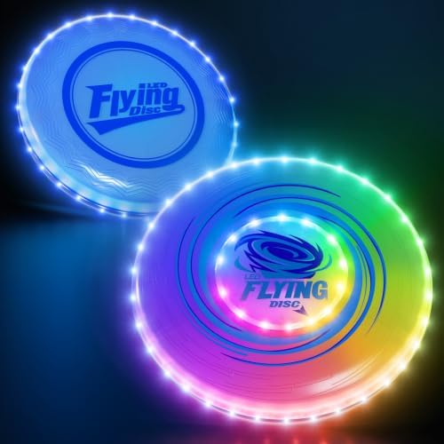 2 pack light up flying discs