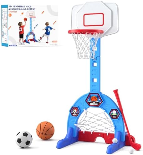 3-in-1 sports activity center with hoop