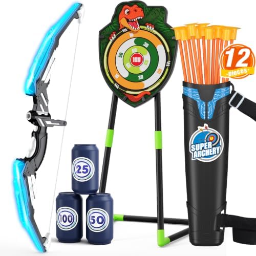 LED archery set with standing target — blue