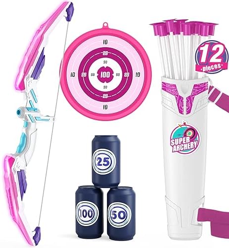 Light up archery set for girls — rose