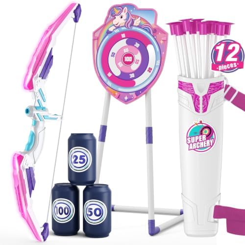Light up girls archery set for ages 4 to 6